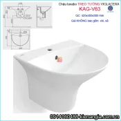 Chậu rửa lavabo Viglacera liền khối treo tường KAG-V63