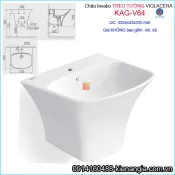 Chậu rửa lavabo Viglacera liền khối treo tường KAG-V64
