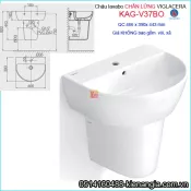 Chậu Lavabo chân lửng treo Tường Viglacera KAG-V37BO