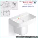 Chậu Lavabo chân lửng treo Tường Viglacera KAG-CD58BO