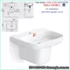 Chậu Lavabo chân lửng treo Tường Viglacera KAG-V23BO