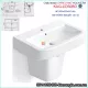 Chậu Lavabo chân lửng treo Tường Viglacera KAG-CD50BO