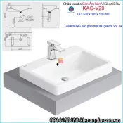 Chậu lavabo bán âm bàn Viglacera KAG-V29
