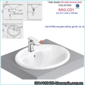 Chậu lavabo âm bàn dương vành Viglacera KAG-KAG-CD1
