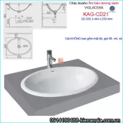 Chậu lavabo âm bàn dương vành Viglacera KAG-CD21