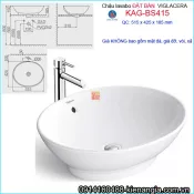 Chậu lavabo ĐẶT BÀN, tô sứ Viglacera KAG-BS415