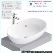 Chậu lavabo ĐẶT BÀN oval Viglacera KAG-CD15