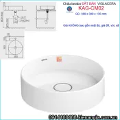 Chậu lavabo ĐẶT BÀN tròn Viglacera KAG-CM02