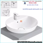 Chậu lavabo ĐẶT BÀN tròn Viglacera KAG-V26