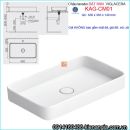 Chậu lavabo ĐẶT BÀN chữ nhật iglacera KAG-CM01