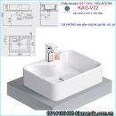Chậu lavabo ĐẶT BÀN Viglacera KAG-V72