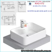 Chậu lavabo ĐẶT BÀN Viglacera KAG-V72