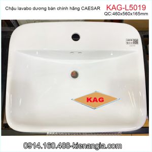 Chậu lavabo dương bàn chính hãng Caesar KAG-L5019