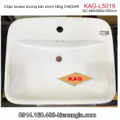 Chậu lavabo dương bàn chính hãng Caesar KAG-L5019