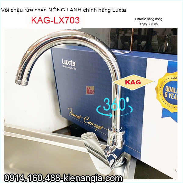 Vòi bếp nóng lạnh Luxta KAG-LX703