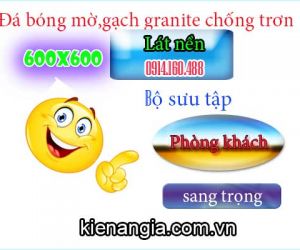 ĐÁ GRANITE BÓNG MỜ 600X600 CHỐNG TRƠN LÁT NỀN PHÒNG KHÁCH NH