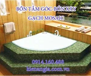 TƯ VẤN DÙNG GẠCH MOSAIC BỒN GÓC XÂY 2018
