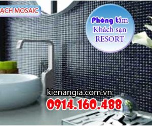 PHÒNG TẮM KHÁCH SẠN TRANG TRÍ GẠCH MOSAIC