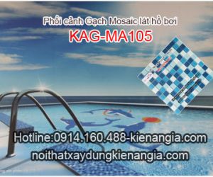 GẠCH MOSAIC TRẮNG,XANH BIỂN ĐẸP