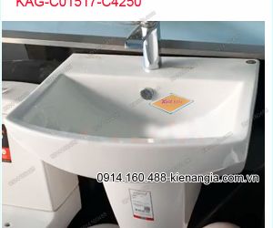 Chậu lavabo chân treo ốp tường COTTO Made in Thailand
