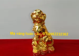Chó Phong Thủy Bằng Đồng Mạ Vàng