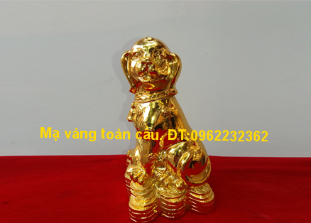 Chó Phong Thủy Bằng Đồng Mạ Vàng