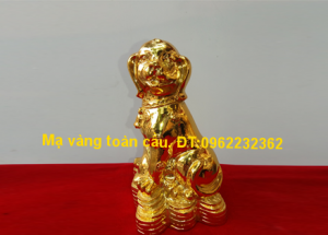 Chó Phong Thủy Bằng Đồng Mạ Vàng