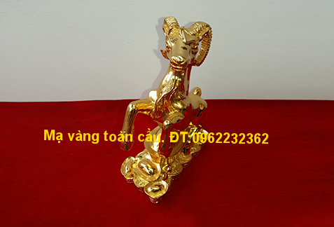 Tượng Dê Phong Thủy Tài Lộc Mạ Vàng