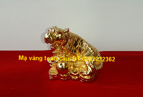 Tượng Hổ phong thủy mạ vàng