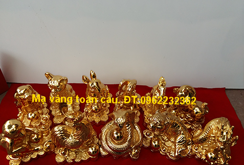 12 con giáp mạ vàng