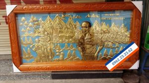 tranh đồng bác cùng chúng cháu hành quân