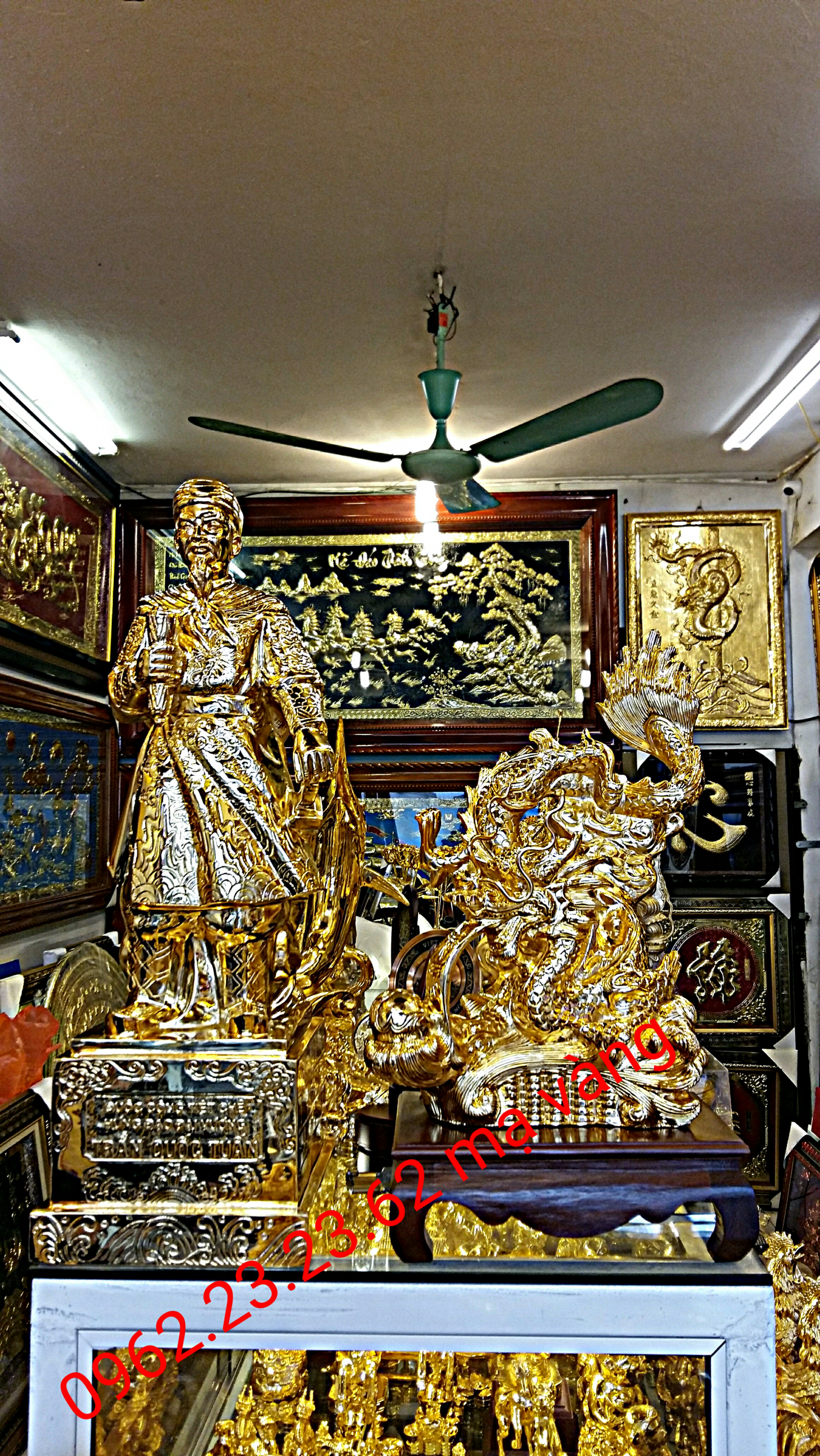 TƯỢNG TRẦN QUỐC TUẤN MẠ VÀNG
