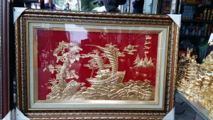 TRANH THUẬN BUỒM XUÔI GIÓ CẮT MẠ VÀNG