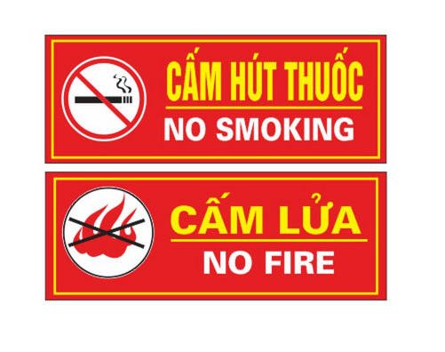 Bảng cấm lửa - cấm hút thuốc