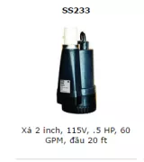 Máy bơm nước sạch chìm dưới nước Multiquip SS233