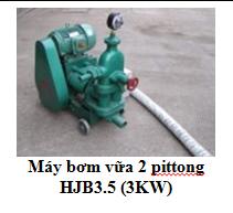 Máy bơm vữa 2 pittong HJB3.5 (3KW)