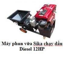 Máy phun vữa Sika chạy dầu Diesel 12HP