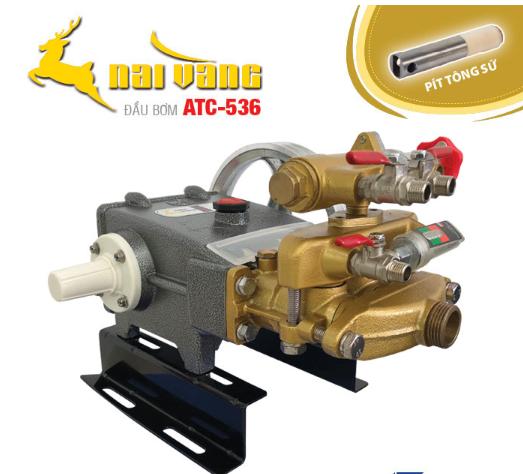 Đầu bơm pít tông sứ Nai vàng ATC-536 (2 Hp)