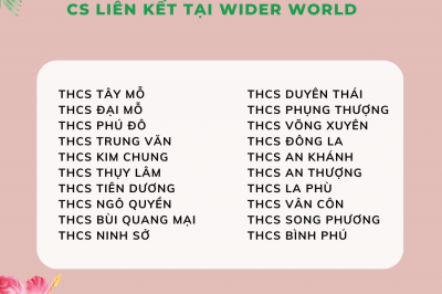 Danh sách trường THCS tham gia chương trình liên kết với Wider World