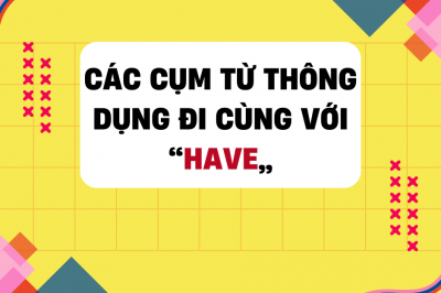 CÁC CỤM TỪ THÔNG DỤNG ĐI CÙNG VỚI “HAVE”