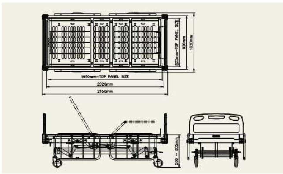 Giường bệnh nhân 4 động cơ