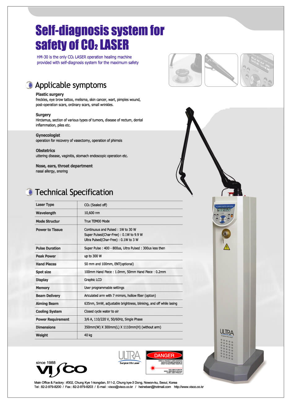 Máy phẫu thuật laser Co2 HM30