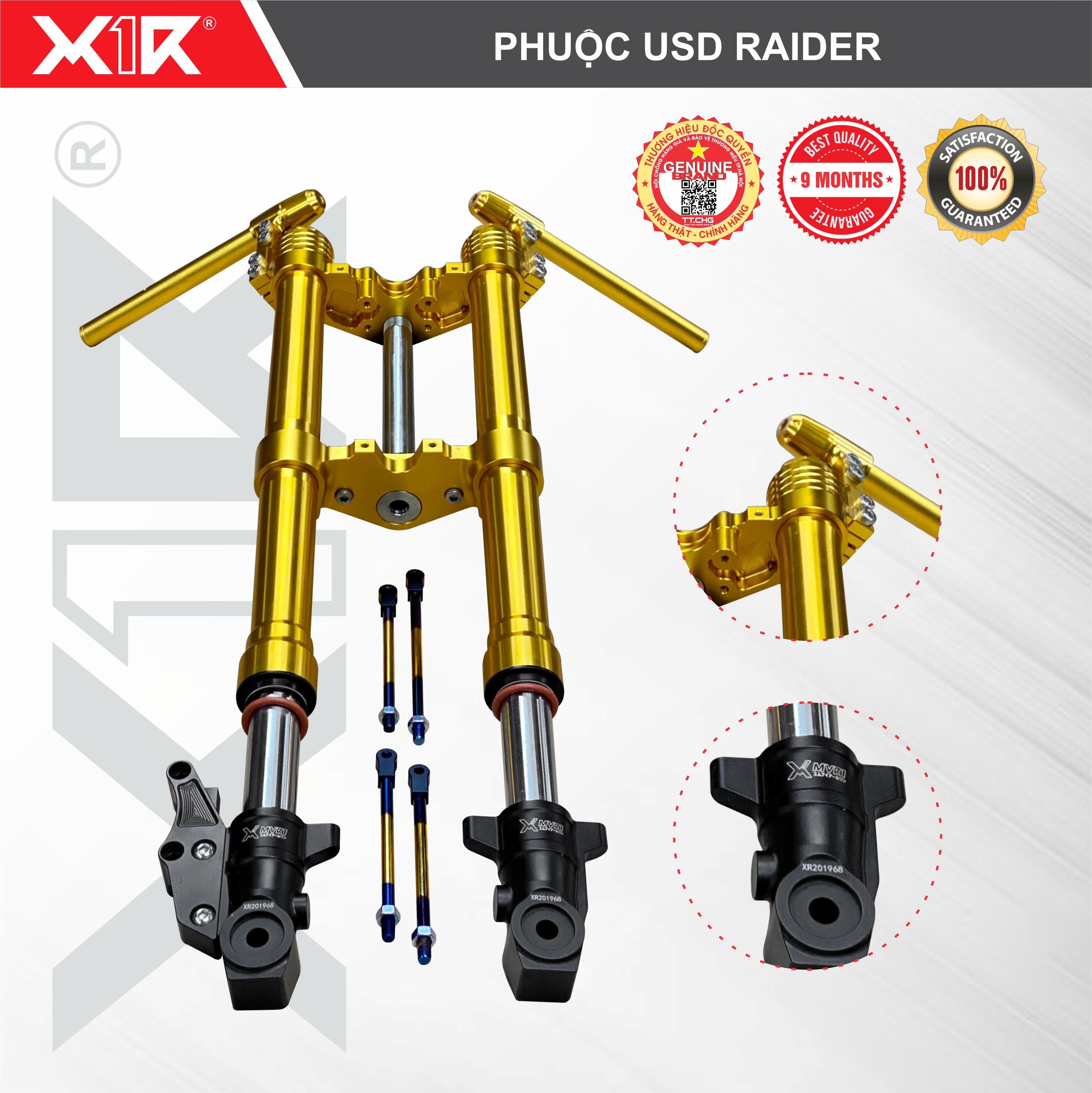 PHUỘC USD CHO RAIDER/SATRIA 150 (không bao gồm trợ lực trung tâm)