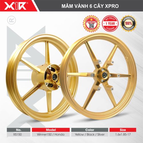 MÂM VÀNH 6 CÂY XPRO CHO WINNER 150 / WINNER X ( FULL COMBO Mâm - Đĩa kiểu X1R - Bạc đạn) X1R