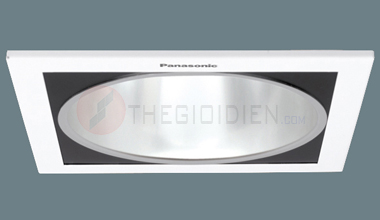 NLP72426-Đèn Downlight bóng lắp đứng, vuông, Ø150, viền trắng, chóa bạc bóng