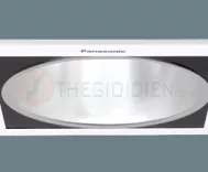 NLP72426-Đèn Downlight bóng lắp đứng, vuông, Ø150, viền trắng, chóa bạc bóng