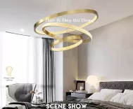 Đèn Thả Trần  4 Vòng Đan Chéo Song Song TBD830 - 3 Chế Độ Ánh Sáng