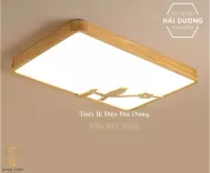 Đèn LED Ốp Trần Gỗ Hình Chữ Nhật Trang Trí Hình Chú Chim OT-98307 - 3 Chế Độ Ánh Sáng - Energy Green Lighting