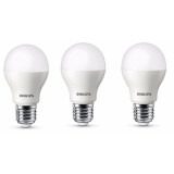 Bộ 3 Bóng đèn Philips LED ESS LEDBulb 5W đuôi E27 230V A60 ánh sáng (Trắng,Vàng)