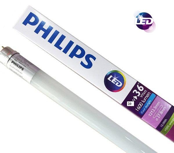 Bộ 10 Bóng đèn Siêu sáng LedTube EcoFit HO Philips 20W 1M2 - Tặng kèm 10 máng đèn 1m2 Speiner